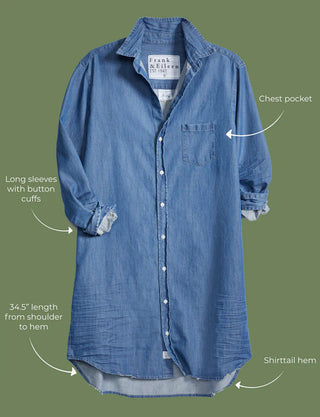 Mary Classic Shirtdress - Vintage Stonewashed Indigo