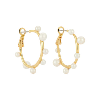 Mini Isla Hoops - White Gold