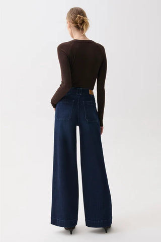 Pistola Lana Button High Rise Ultra Wide Leg - Starstruck