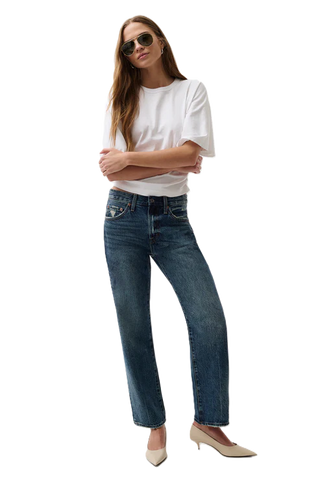 Lexi Mid Rise Bowed Straight - Artisan