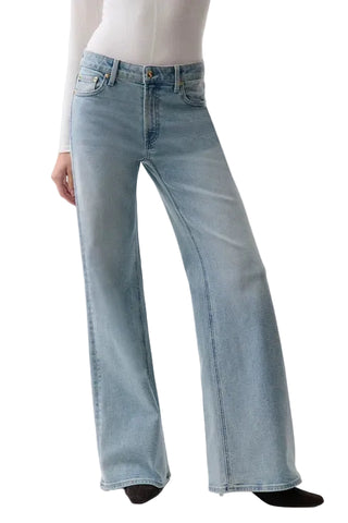 Pistola Vivian Med Rise Wide Leg - Sea Haze