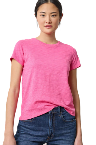 Short Sleeve Backseam Crewneck - Taffy