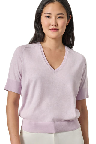 V-Neck Saddle Sleeve Sweater - Wisteria
