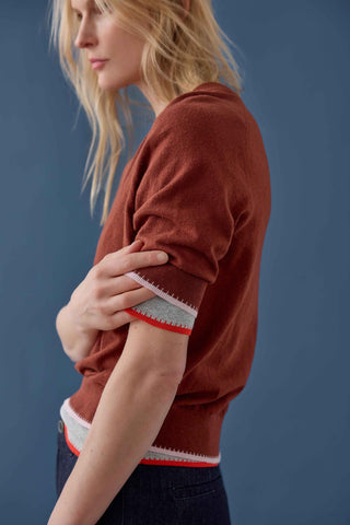 Lilla P Crewneck Saddle Sleeve Sweater - Maplewood