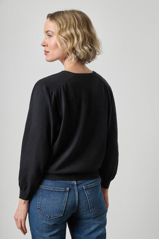 Lilla P - V-Neck Blouson Sweater Black
