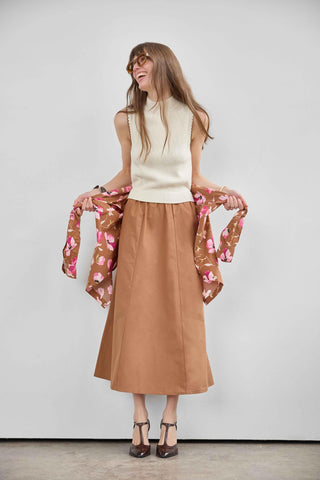 Lilla P Mixed Media Mock Neck Dress - Rope