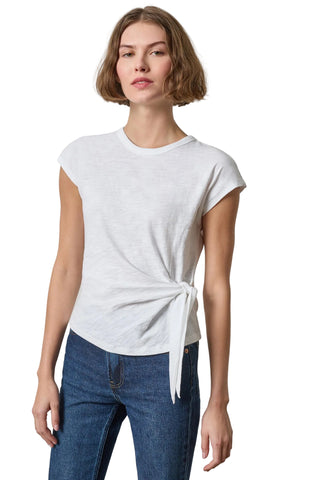 Lilla P Tie Front Tee - White