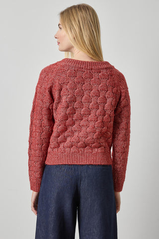 Lilla P Long Sleeve Ballet Neck Sweater - Oxblood
