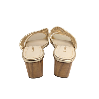 Alia Leather Heel - Gold Metallic