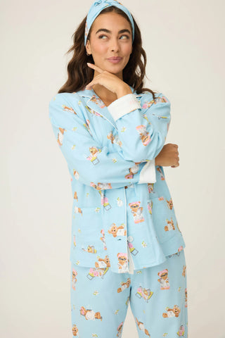 Flannel PJ Set - Ice Blue