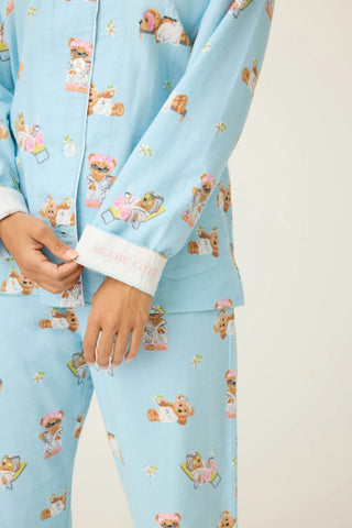 Flannel PJ Set - Ice Blue