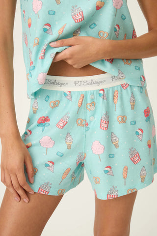 PJ Salvage Boyfriend Boxer Set - Oasis Blue