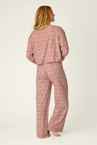 PJ Set Boyfriend Boxer - Dark Wine
