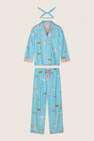PJ Set Flannel - Blue Elixir