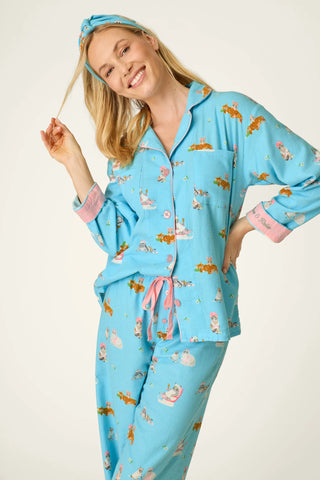 PJ Set Flannel - Blue Elixir