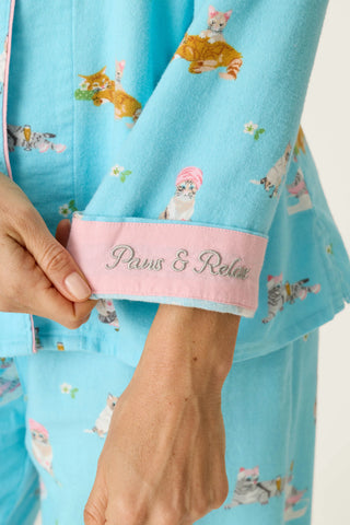 PJ Set Flannel - Blue Elixir