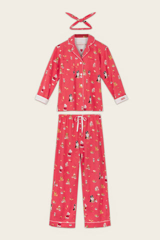 PJ Set Flannel - Dark Coral