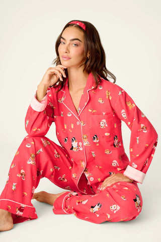PJ Set Flannel - Dark Coral