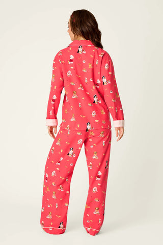 PJ Set Flannel - Dark Coral