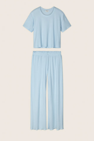 PJ Salvage Weekend Waffles PJ Set - Crystal Blue