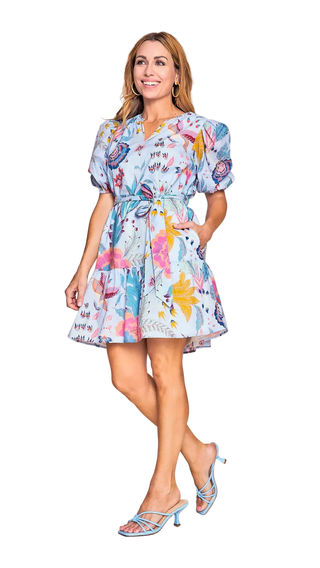 Sheridan French Blake Dress - Azure Garden Bouquet