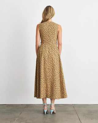 Solene Dress - Dark Khaki/Black