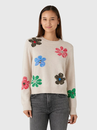 Twisted Floral Crew - Brazillian Sand Multi