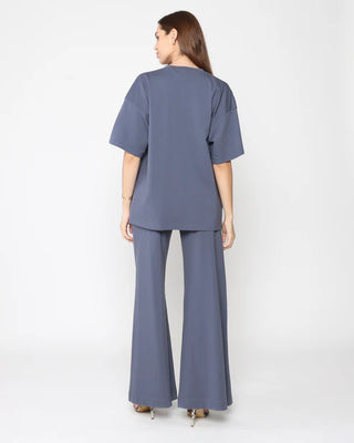 Cropped Wide Leg Pant - Denim