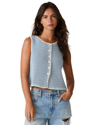Annya Sweater Vest - Blue Ice