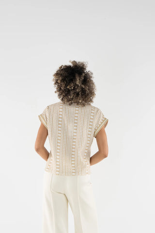 Emily Mccarthy Riviera Top - Piazza Stripe Seersucker