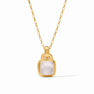 Sahara Solitaire Necklace - Iridescent Clear Crystal