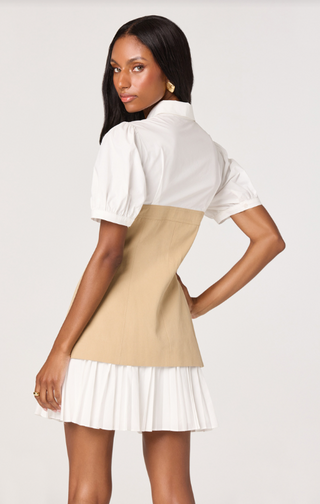Joseline Dress - White Tan
