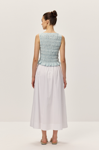 Elodie Tegan Top - Seafoam Gingham