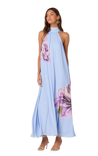 Astr Nesta Dress - Blue