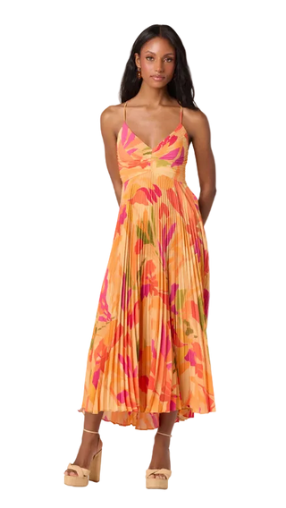 Astr - Blythe Dress - Orange Floral