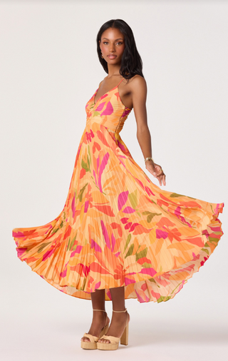 Astr - Blythe Dress - Orange Floral