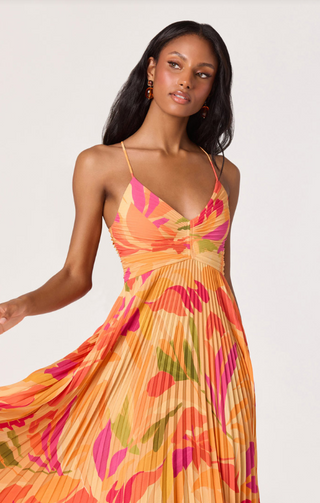 Astr - Blythe Dress - Orange Floral
