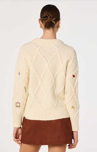 Astr Rose Sweater - Ivory