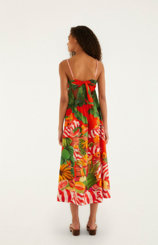 Farm Rio Maxi Dress - Fruit Trolley Red