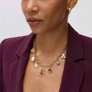 Arlet Charm Necklace - Gold Multi