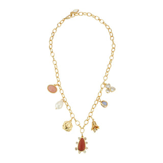 Arlet Charm Necklace - Gold Multi