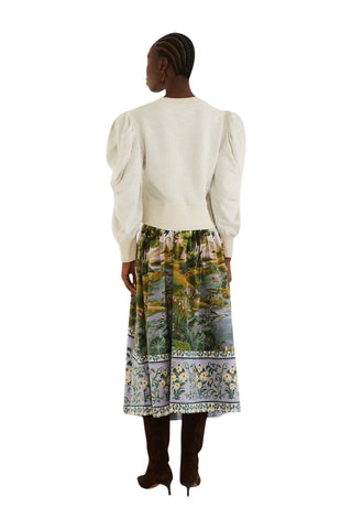 Farm Rio Multi Midi Skirt - Countryside Landscape