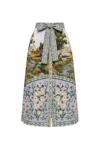 Farm Rio Multi Midi Skirt - Countryside Landscape