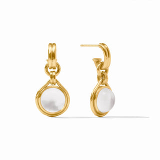 Solara Hoop & Charm Earring - Iridescent Clear Crystal