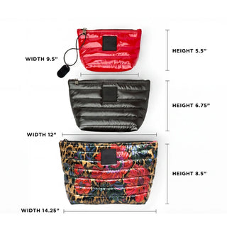 Think Rolyn Travel Trio - Leopard Floral, Black and Red