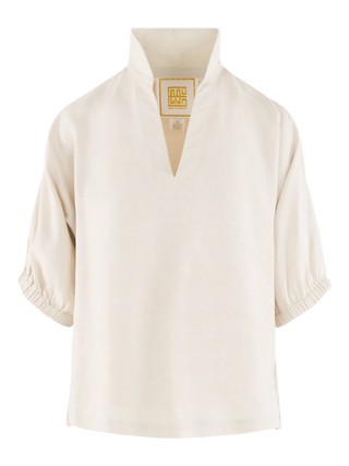 Poppy Top - Sandshell Linen
