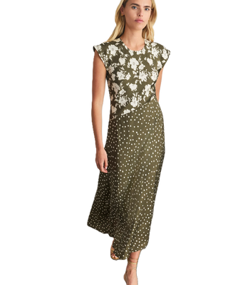 Violeta Dress - Fern/Cream
