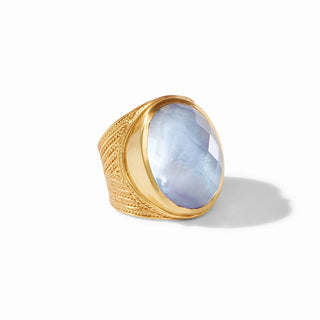 Julie Vos Verona Statement Ring - Iridescent Chalcedony Blue