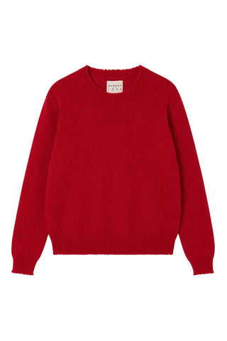Jumper 1234 Distressed Crew - Dull Red