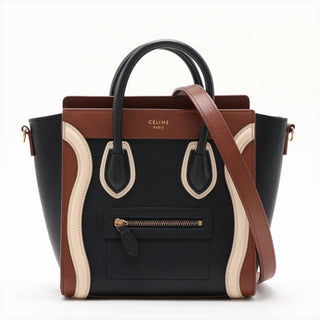 Celine Tri Color Luggage Nano Shopper